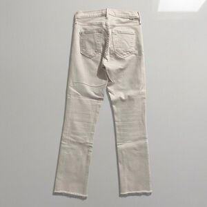 Cream Straight-Leg Jeans